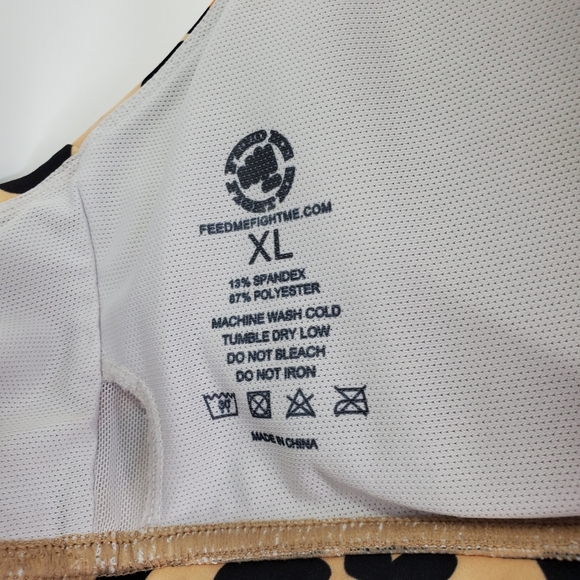 Feed Me Fight Me Cheetah Print Sports Bra Strapy - Picture 5 of 5